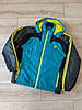 Куртка Adidas чоловіча на синтепоні синьо-чорна з жовтими вставками, фото 10