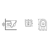 Унітаз підвісний BVL Tornado безободковий 48 см з дюропластовим сидінням soft-close 670003, фото 10