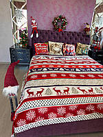 Новорічний плед із мікрофібри євро 200*220