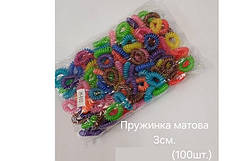 Кольорові гумки пружинки матові набір 100 шт.