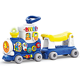 Ходунки Hola Toys 4in1 «Паровозик» сині, фото 2