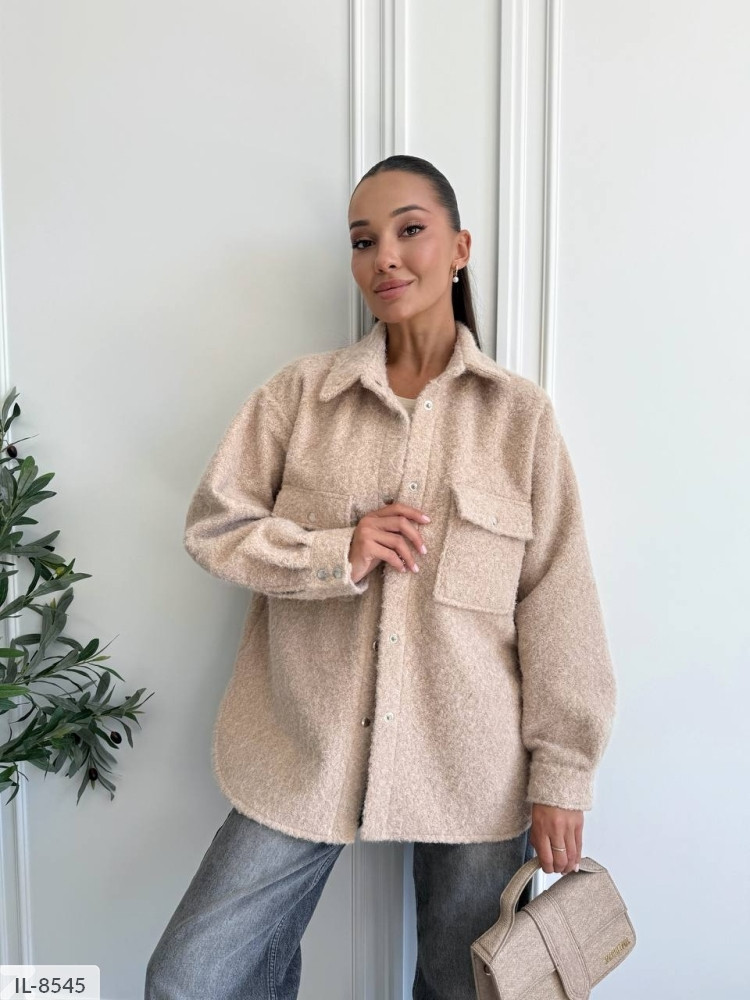 Сорочка жіноча тепла м'яка зручна демісезонна якісна букле вільного фасону оверсайз