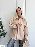 Сорочка жіноча тепла м'яка зручна демісезонна якісна букле вільного фасону оверсайз