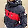 Куртка Adidas чоловіча тепла знімний капюшон Темно-синя, фото 8