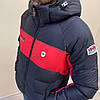 Куртка Adidas чоловіча тепла знімний капюшон Темно-синя, фото 7
