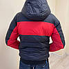 Куртка Adidas чоловіча тепла знімний капюшон Темно-синя, фото 6