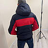 Куртка Adidas чоловіча тепла знімний капюшон Темно-синя, фото 2