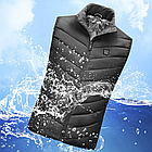 Жилет з USB-підігрівом електрична терможилетка для чоловіків розмір XL 9 зон обігріву 3 режими температури, фото 6