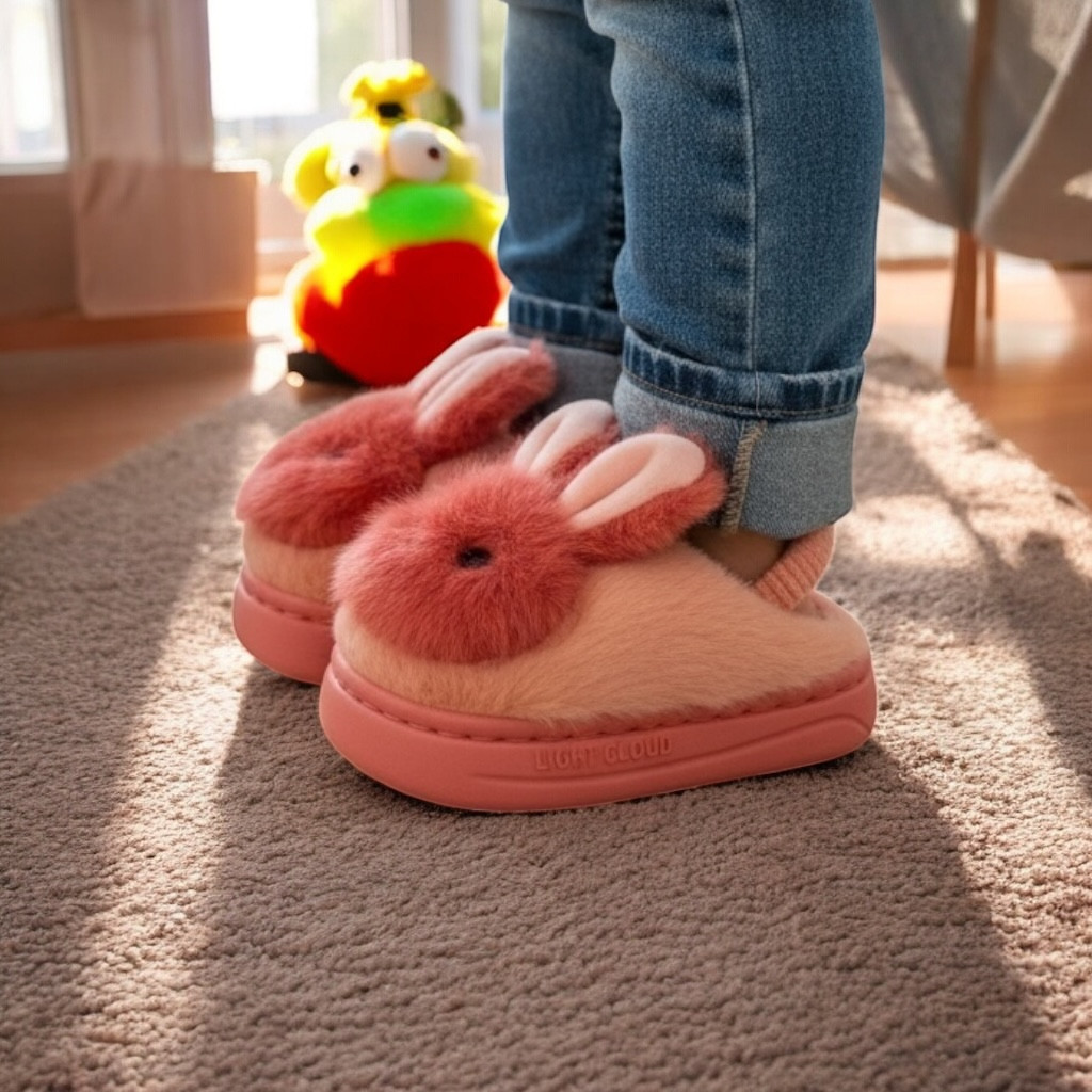 Детские теплые тапочки в садик и для дома для девочек Размер: 24-25, фото 1