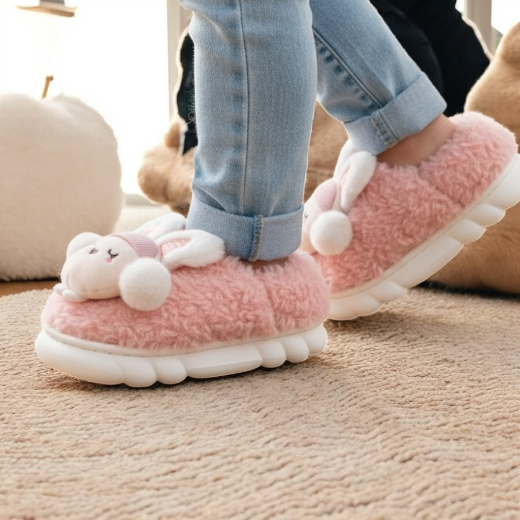 Детские теплые тапочки в садик и для дома для девочек Размер: 26-29, фото 1