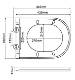 Унітаз підвісний з функцією біде Premium ELISE Rimless безобідковий з дюропластовим сидінням soft-close 660059, фото 7
