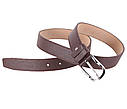Чоловічий ремінь зі штучної шкіри під штани KZM15158-55 коричневый, фото 2