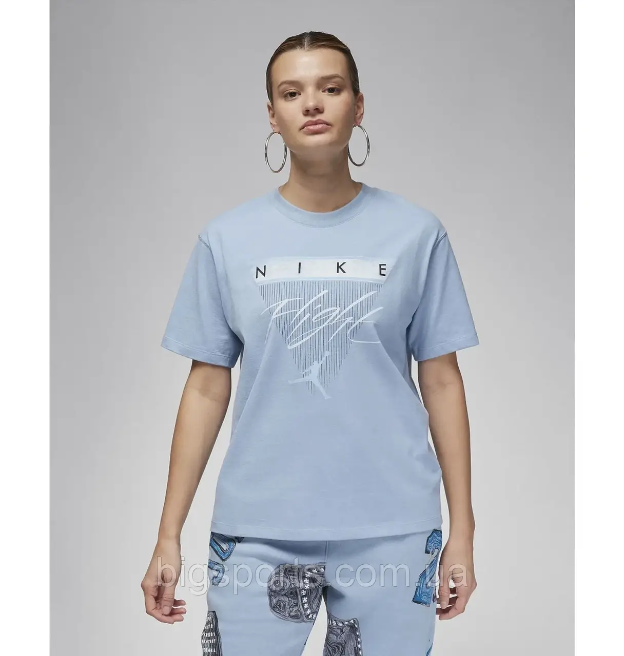 Футболка Air Jordan T-Shirt Flight Heritage Light Blue (арт. FQ3240-436)
