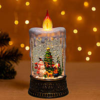 Нічник на батарейках XMAS WDL-24077, новорічний світильник зі снігом, ніч нічник - різдвяний ліхтар