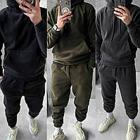 Чоловічий костюм Модель: 1452-387 кофта і штани Тканина: фліс Polar двосторонній Кольори: чорний, хакі, графіт