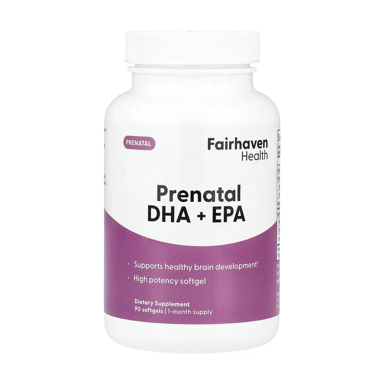 Пренатальна ДГК і ЕПК Fairhaven Health Prenatal DHA + EPA, 90 капсул, фото 1