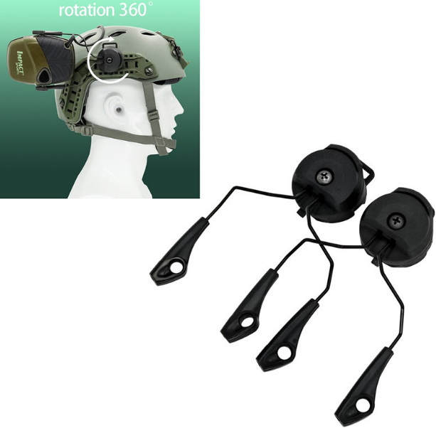 Адаптер кріплення для навушника "на рейку" чорні