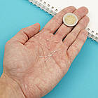 Піни з Кулькою, Латунь, Срібло, 18х0.5мм, Кулька 2мм, 100 шт, фото 2