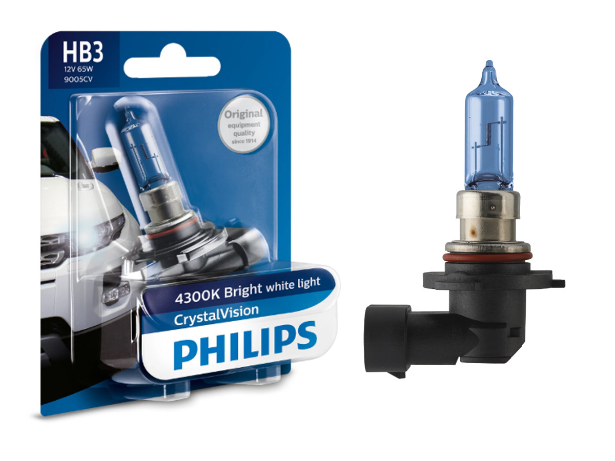 Галогенова лампа PHILIPS 9005CVB1 HB3 65W 12V P20d CrystalVision, фото 1