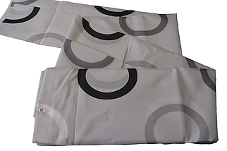 Штора для ванної довга 180x220 см Rings grey Tropik, фото 2