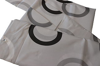 Штора для ванної довга 180x220 см Rings grey Tropik, фото 3