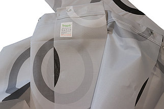 Штора для ванної довга 180x220 см Rings grey Tropik, фото 4