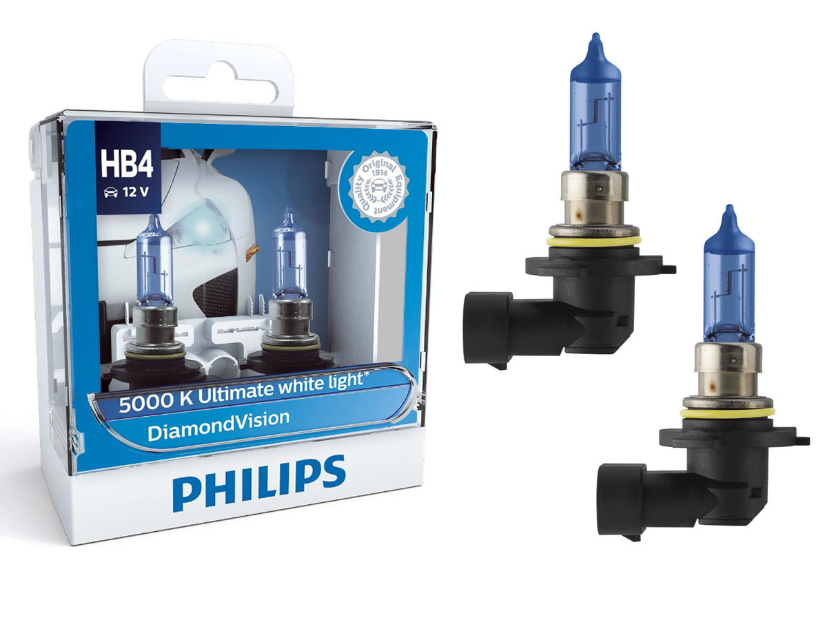 Комплект галогенових ламп PHILIPS 9006DVS2 HB4 55W 12V P22d DiamondVision, фото 1