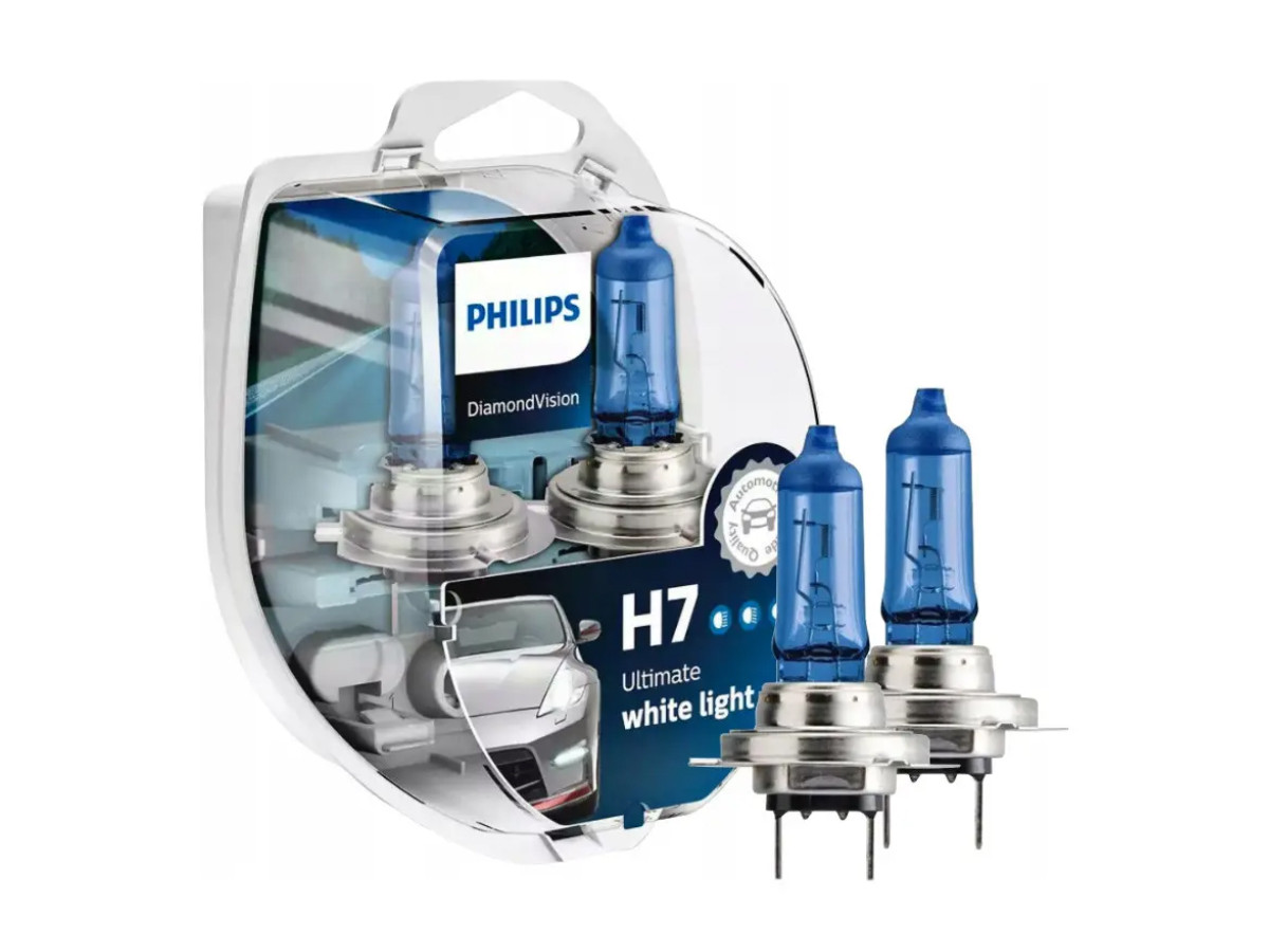 Комплект галогенових ламп PHILIPS 12972DVSP H7 55W 12V PX26d Diamond Vision, фото 1