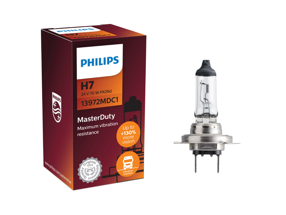 Галогенова лампа PHILIPS 13972MDC1 H7 70W 24V PX26d MasterDuty, фото 1