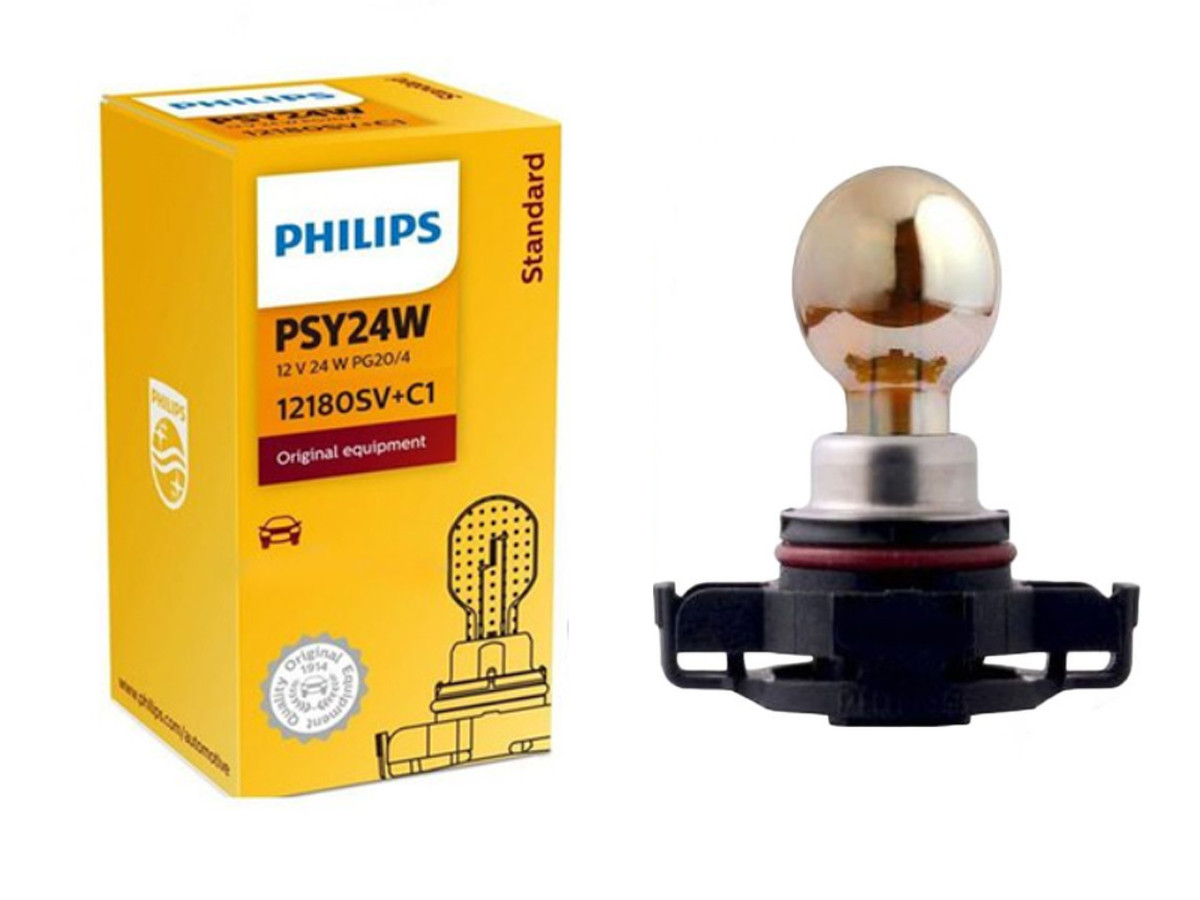 Галогенова лампа PHILIPS 12180SVC1 PSY24W 24W 12V PG20/4 SilverVision, фото 1