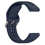 Комплект ремінців для годинника Amazfit Bip 6 22 мм чорний + темно-синій, фото 7