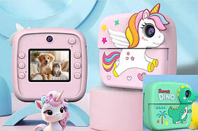 Фотоапарат-принтер - 2 кольори, фронтальна камера, фото, відео, плеєр, 5 ігор, чорно-білий друк, рулон термопаперу C 72970