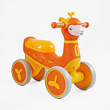 Дитячий біговел 1.5-3 роки JOY JS-77300 чотирьохколісний пластикова рама підсвітка українське озвучування Помаранчевий, фото 2