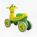 Дитячий біговел 1.5-3 роки JOY JS-69011 чотирьохколісний пластикова рама підсвітка українське озвучування Зелений, фото 4