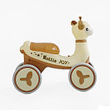 Дитячий біговел 1.5-3 роки JOY JS-31245 чотирьохколісний пластикова рама підсвітка українське озвучування Коричневий, фото 4