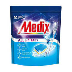 Таблетки для посуд.машин MEDIX ALL in 1 90 шт (дойпак)