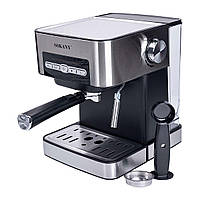 Ріжкова кавоварка 15 барів 850 Вт 1.6 л з трубкою для молока, Кавомашина з капучинатором Sokany