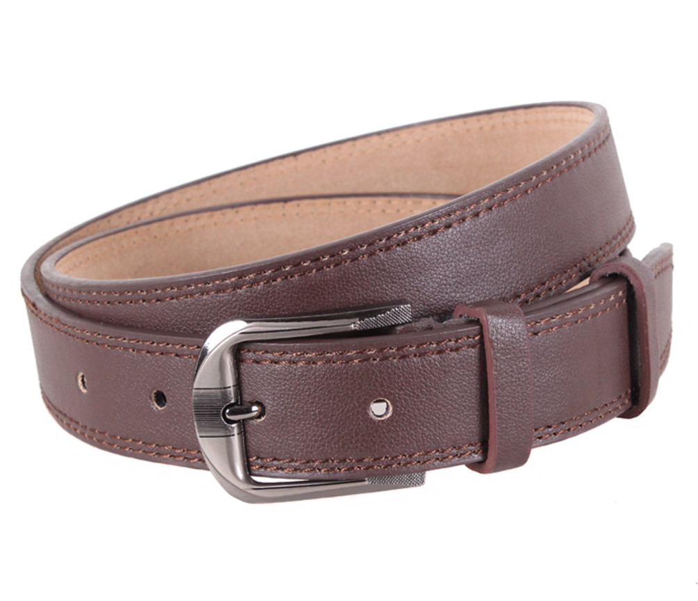 Чоловічий ремінь зі штучної шкіри під штани KZM15158-59 коричневий, фото 1