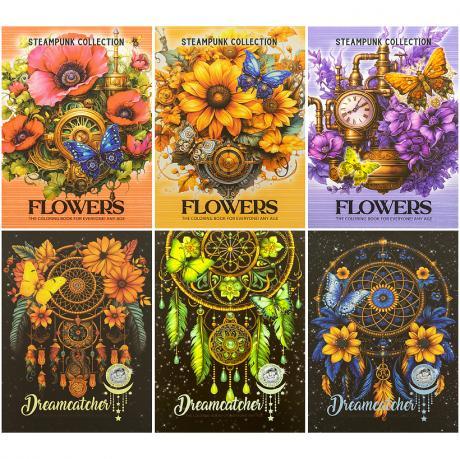 Розмальовка антистрес 297 х 210 мм на скобі 8 аркушів 24000-24007/226620 MZOPT