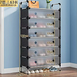 Модульна полиця-органайзер (Обухня) із 7 ярусами та прозорими дверцятами