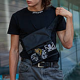 Сумка для повсякденного життя, Чоловіча сумка барсетка, Сумка кобура наплічна Сучасна месенджер EA-63, фото 4