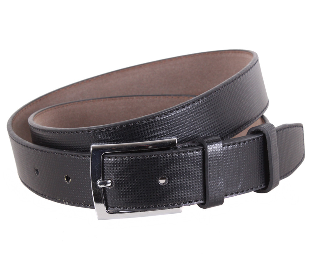 Чоловічий ремінь зі штучної шкіри під штани KZM15158-61 чорний, фото 1