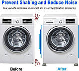 Підставки під пральну машину від вібрації "Shock pad" 4 шт. Хакі, антивібраційні підставки під меблі, фото 4