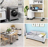 Підставки під пральну машину від вібрації "Shock pad" 4 шт. Хакі, антивібраційні підставки під меблі, фото 6