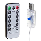 Гірлянда штора LED 200 світлодіодів USB для прикраси вікон та створення атмосфери затишку, фото 3