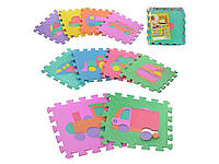 Килимок мозаїка 30*30см 10шт EVA транспорт M 0377 ТМ METR 1239774 dmx