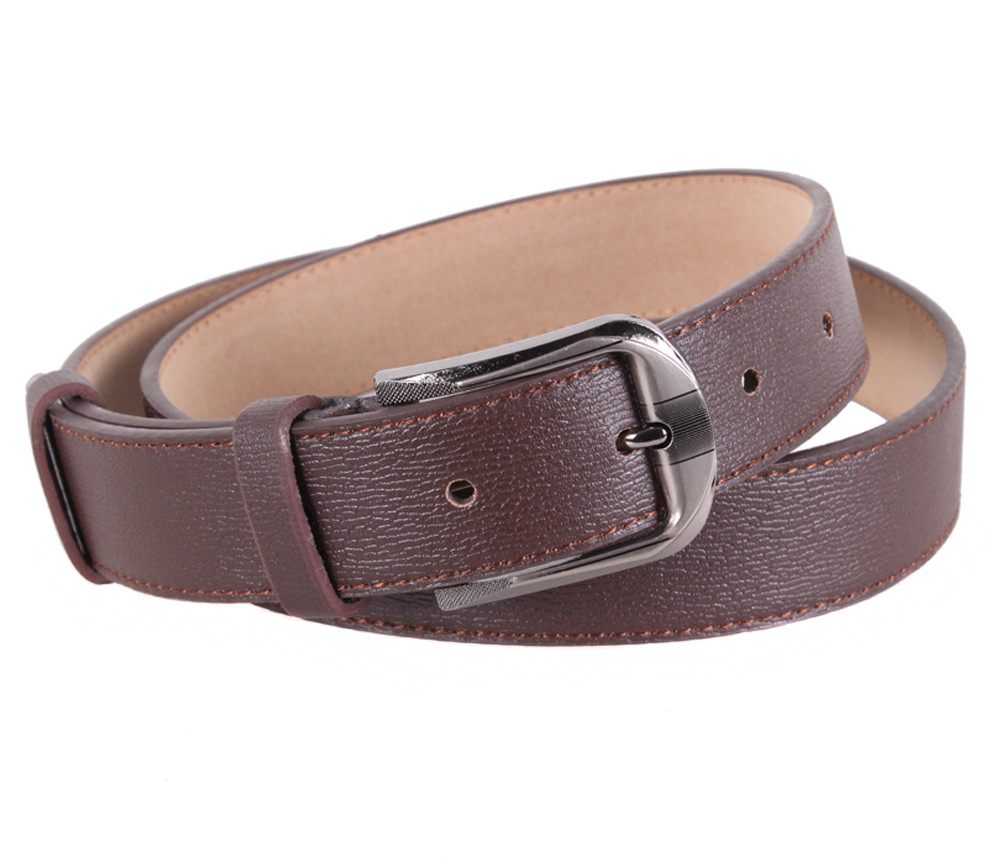 Чоловічий ремінь зі штучної шкіри під штани KZM15158-64 коричневий, фото 1