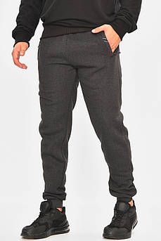 Спортивні штани чоловічі на флісі темно-сірого кольору 207132M