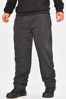 Спортивні штани чоловічі на флісі напівбатальні темно-сірого кольору 207138M