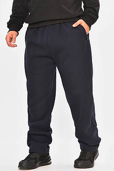 Спортивні штани чоловічі на флісі напівбатальні темно-синього кольору 207143M